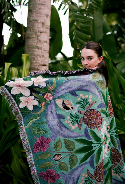 Woven Blanket - Hawaiian Wildlife